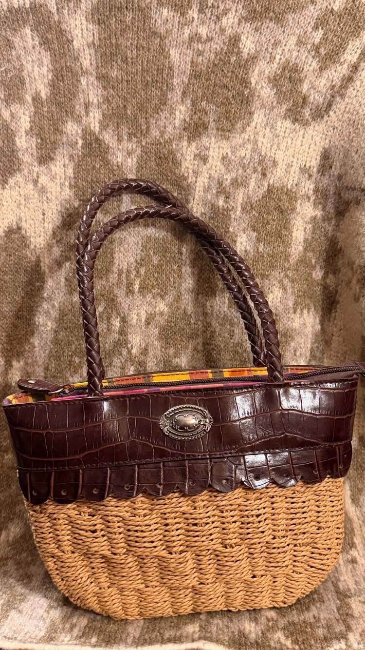 Woven Straw Shoulder Bag